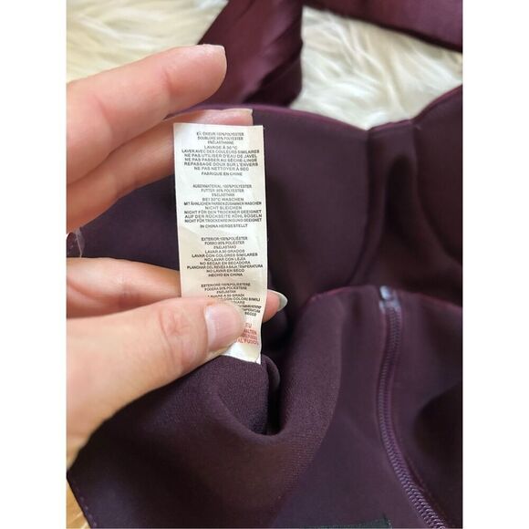 Pretty little thing burgundy corset wraparound sexy crop top size 0 - Picture 5 of 7